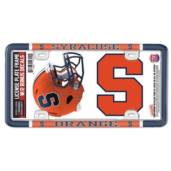 Wholesale-Syracuse Orange License Plate Thin Frame - Plastic w/Decal