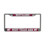 Wholesale-West Texas A&amp;M Buffaloes Lic Plt Frame S/L Domed