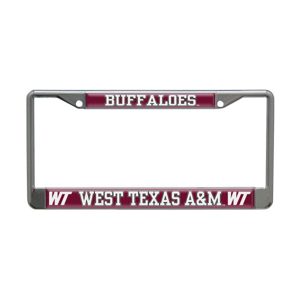 Wholesale-West Texas A&amp;M Buffaloes Lic Plt Frame S/L Domed