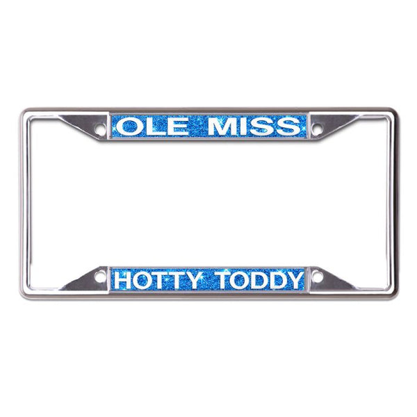 Wholesale-Ole Miss Rebels GLITTER BACKGROUND Lic Plt Frame S/S Printed