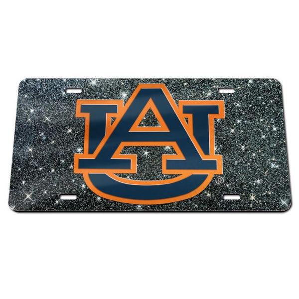 Wholesale-Auburn Tigers GLITTER BACKGROUND Acrylic Classic License Plates