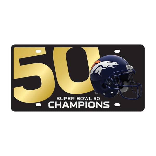 Denver Broncos SUPER BOWL 50 Acrylic Classic License Plates
