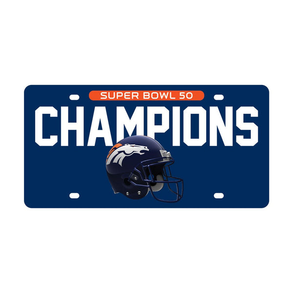 Denver Broncos SUPER BOWL 50 Acrylic Classic License Plates
