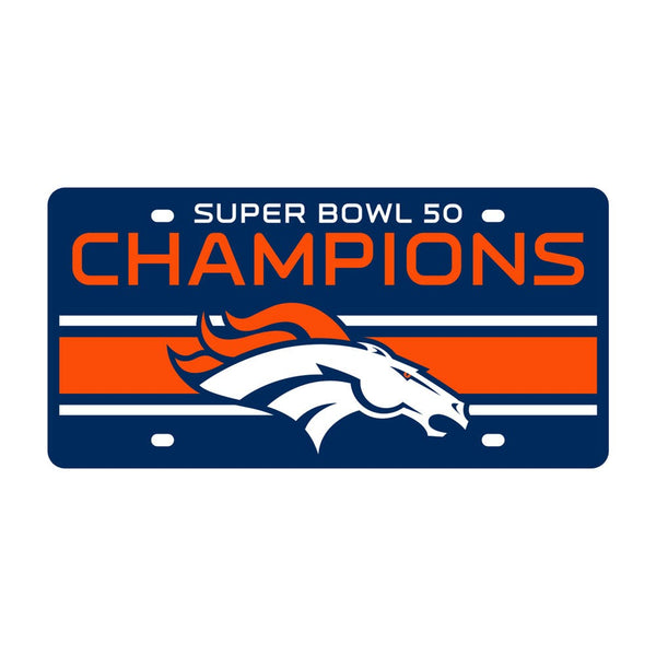 Denver Broncos SUPER BOWL 50 Acrylic Classic License Plates