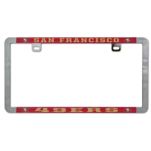 San Francisco 49ers Metal Lic. Plate Frame Slim