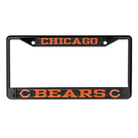 Chicago Bears CARBON Lic Plt Frame S/L Printed