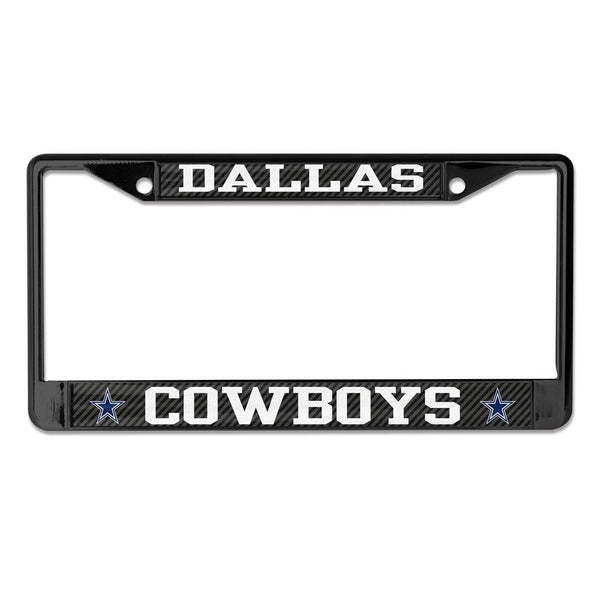 Dallas Cowboys CARBON Lic Plt Frame S/L Printed