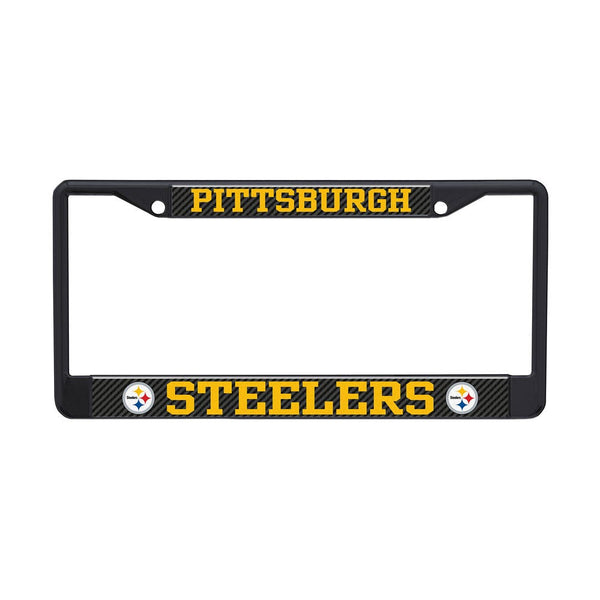 Pittsburgh Steelers CARBON Lic Plt Frame S/L Printed