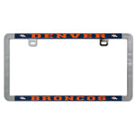 Denver Broncos Metal Lic. Plate Frame Slim
