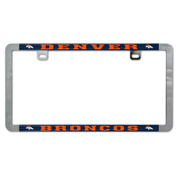 Denver Broncos Metal Lic. Plate Frame Slim