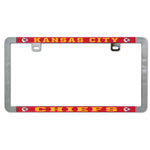 Kansas City Chiefs Metal Lic. Plate Frame Slim