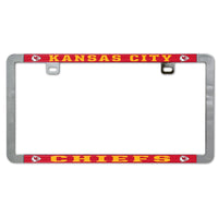 Kansas City Chiefs Metal Lic. Plate Frame Slim