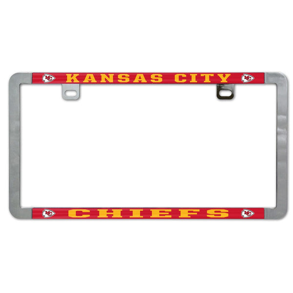 Kansas City Chiefs Metal Lic. Plate Frame Slim