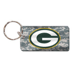 Green Bay Packers CAMO Keychain Rectangle