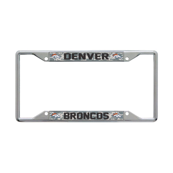 Denver Broncos CAMO Lic Plt Frame S/S Printed