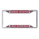 Wholesale-Ohio State Buckeyes RED GLITTER/ALUMNI Lic Plt Frame S/S Printed