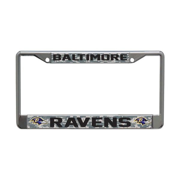 Baltimore Ravens CAMO Lic Plt Frame S/L Printed
