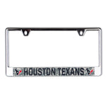 Houston Texans Lic Plate Frame B/O Printed