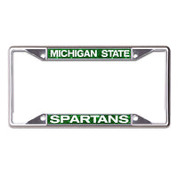 Wholesale-Michigan State Spartans GLITTER BACKGROUND Lic Plt Frame S/S Printed