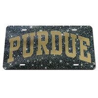 Wholesale-Purdue Boilermakers GLITTER BACKGROUND Acrylic Classic License Plates