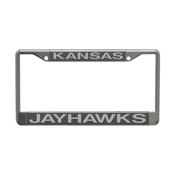 Wholesale-Kansas Jayhawks CARBON Lic Plt Frame S/L Printed