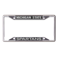 Wholesale-Michigan State Spartans CARBON Lic Plt Frame S/S Printed