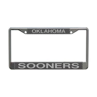 Wholesale-Oklahoma Sooners CARBON Lic Plt Frame S/L Printed