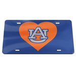 Wholesale-Auburn Tigers HEART Acrylic Classic License Plates