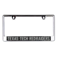 Wholesale-Texas Tech Red Raiders CARBON Lic Plate Frame B/O Printed