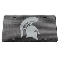 Wholesale-Michigan State Spartans CARBON Specialty Acrylic License Plate