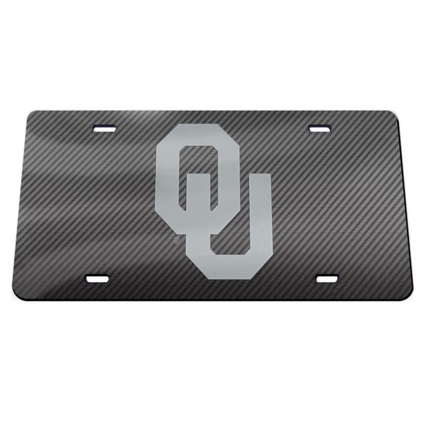 Wholesale-Oklahoma Sooners CARBON Specialty Acrylic License Plate