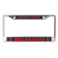 Wholesale-Texas Tech Red Raiders CARBON Lic Plt Frame S/L Printed