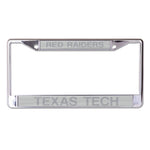 Wholesale-Texas Tech Red Raiders FROSTED Lic Plt Frame S/L Printed