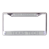 Wholesale-Texas Tech Red Raiders FROSTED Lic Plt Frame S/L Printed