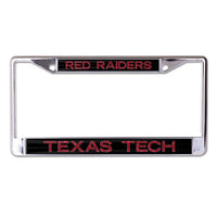 Wholesale-Texas Tech Red Raiders GLITTER LETTERS Lic Plt Frame S/L Printed