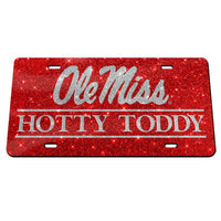 Wholesale-Ole Miss Rebels GLITTER Specialty Acrylic License Plate