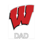 Wholesale-Wisconsin Badgers Window Decals 4" x 6"