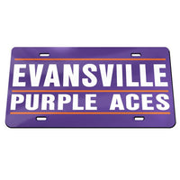 Wholesale-Evansville Purple Aces Acrylic Classic License Plates