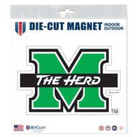 Marshall Thundering Herd Outdoor Magnets 6" x 6"