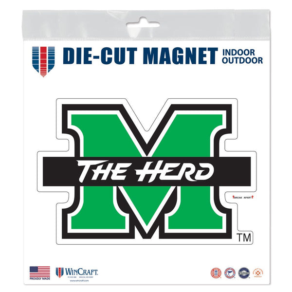 Marshall Thundering Herd Outdoor Magnets 6" x 6"