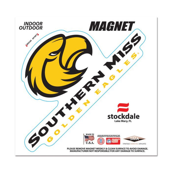 Wholesale-Southern Miss Golden Eagles Outdoor Magnets 6" x 6"