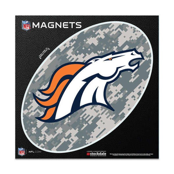 Denver Broncos CAMO Outdoor Magnets 6" x 6"