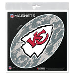 Kansas City Chiefs CAMO Outdoor Magnets 6" x 6"