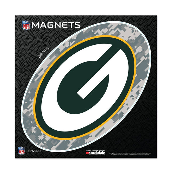 Green Bay Packers CAMO Outdoor Magnets 6" x 6"