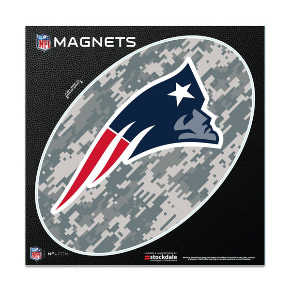 New England Patriots CAMO Outdoor Magnets 6" x 6"