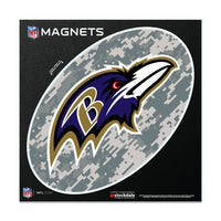 Baltimore Ravens CAMO Outdoor Magnets 6" x 6"