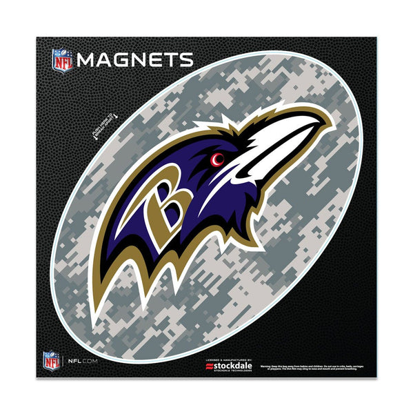 Baltimore Ravens CAMO Outdoor Magnets 6" x 6"