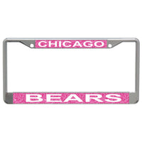 Chicago Bears GLITTER BACKGROUND Lic Plt Frame S/L Printed