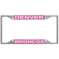 Denver Broncos GLITTER BACKGROUND Lic Plt Frame S/S Printed