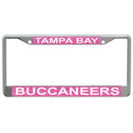 Tampa Bay Buccaneers GLITTER BACKGROUND Lic Plt Frame S/L Printed